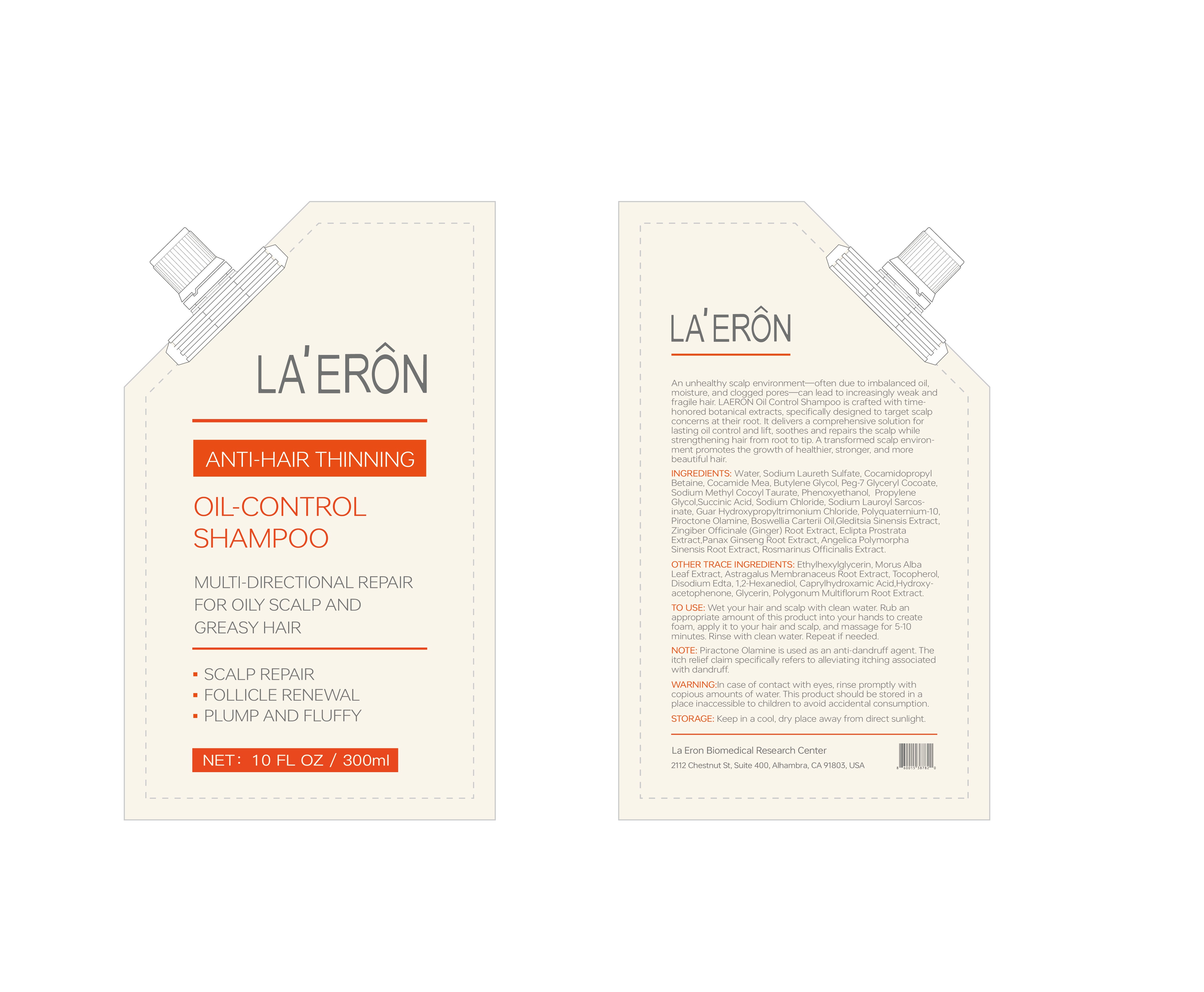 LA'ERON Anti-Hair Thinning Oil-Control Shampoo